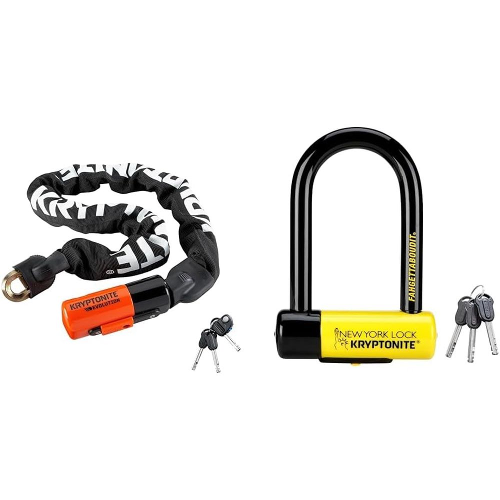 U Lock Heavy Duty - Evolution Mini Bike Chain Lock, 3