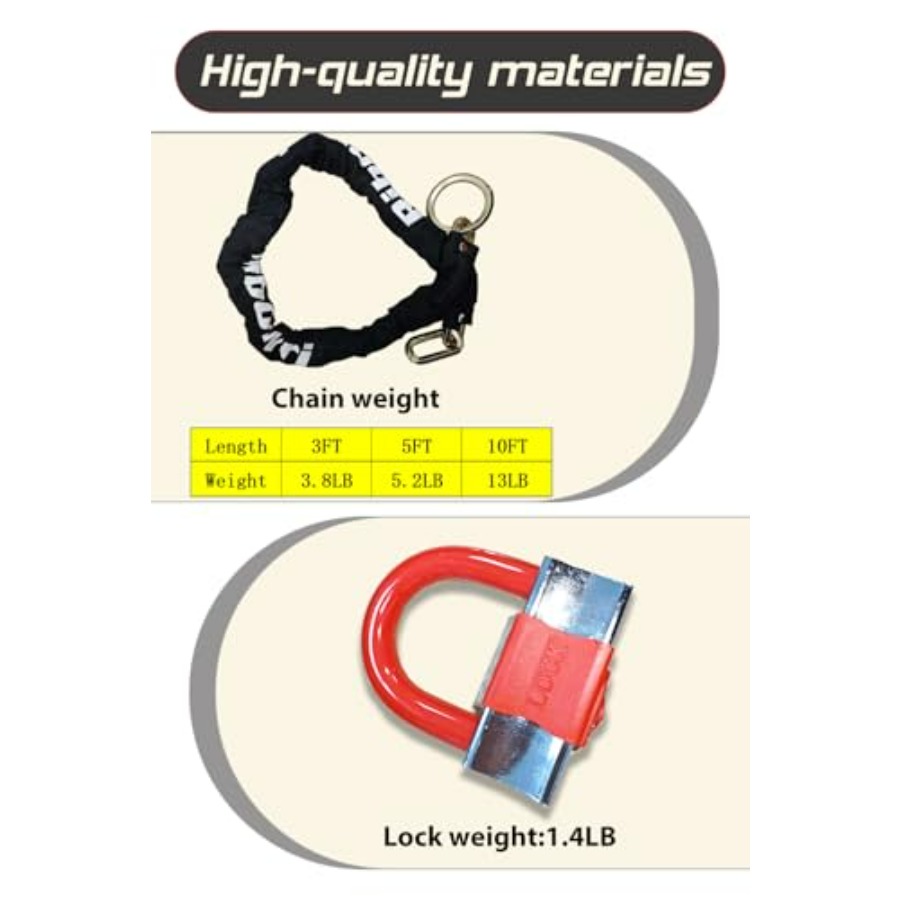 Heavy Duty Motorcycle Chain Lo – U Lock Heavy Duty Bewertung und Preis