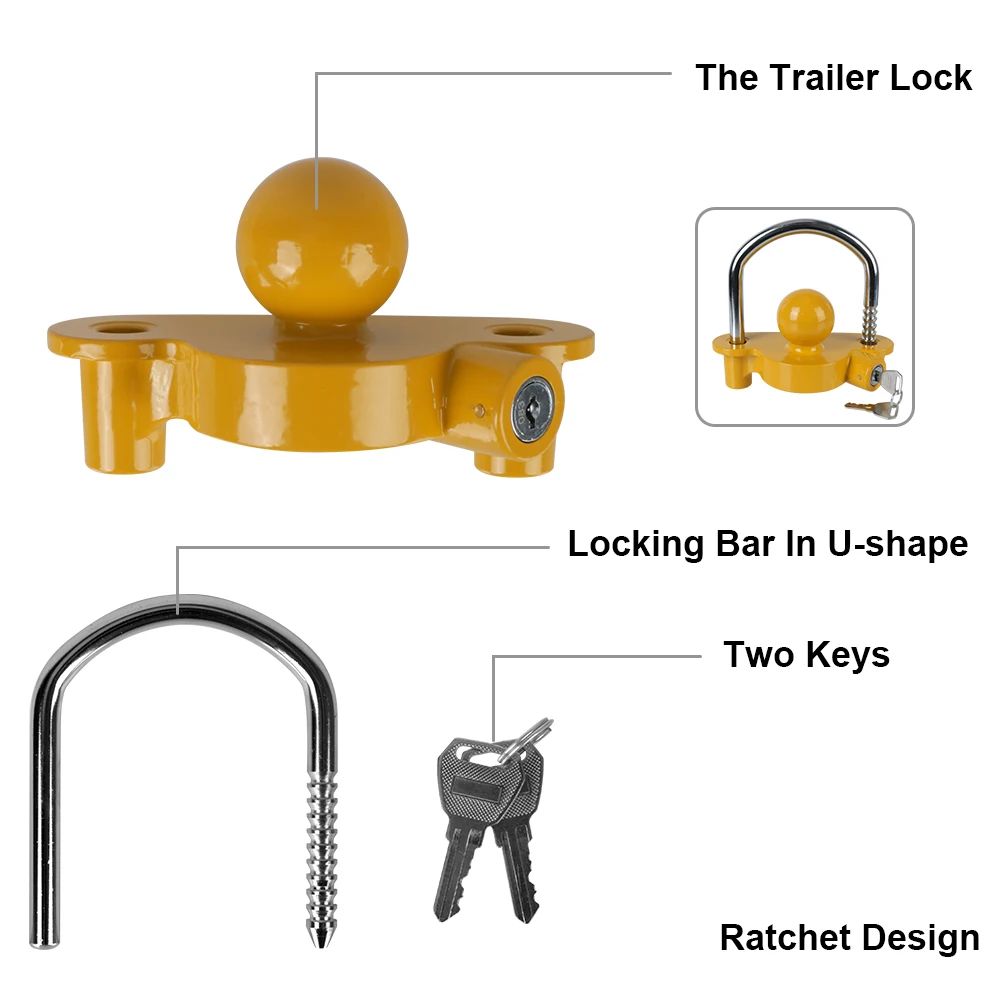 Tow Ball Security Anti-Theft T – U Lock Heavy Duty Bewertung und Preis