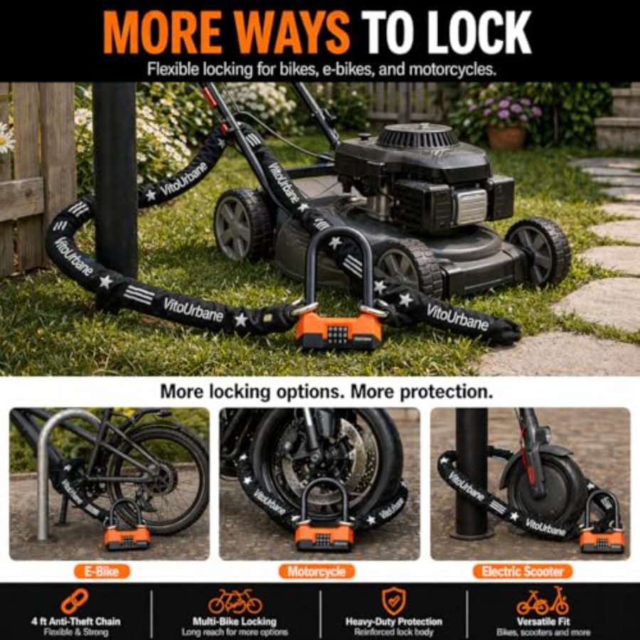 Heavy Duty Bike Lock with Chai – U Lock Heavy Duty Bewertung und Preis