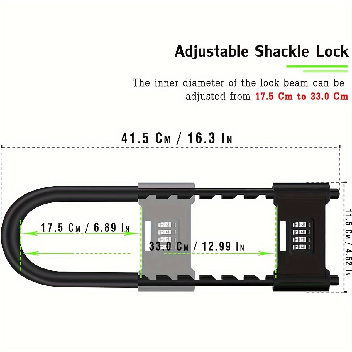 16.5 inch 4 Digit Heavy Duty U – U Lock Heavy Duty Bewertung und Preis